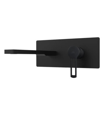 Set miscelatore lavabo bocca 15 cm con bidet ed esterno vasca nero opaco - Ringo di Paffoni