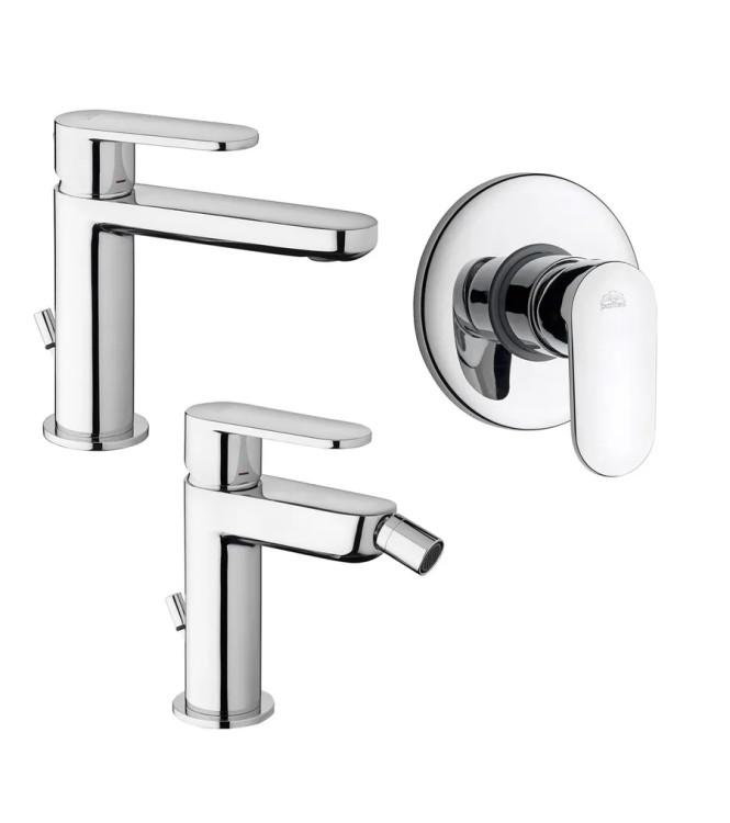 Paffoni Candy miscelatori lavabo bidet con pilette ed incasso doccia
