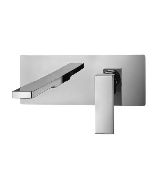 Set miscelatore lavabo 25x10 cm bocca 24 cm con bidet e esterno doccia cromato - Elle di Paffoni
