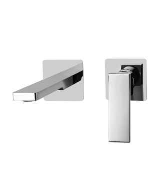 Set miscelatore lavabo 7x7 cm bocca 15 cm con bidet e incasso doccia con deviatore cromato - Elle di Paffoni