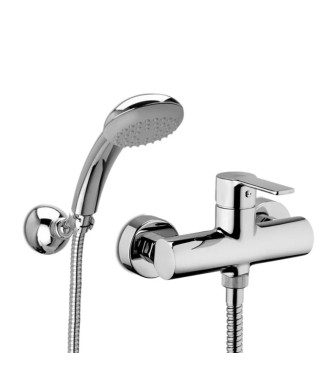 Set miscelatore lavabo bocca 15 cm e bidet con esterno doccia cromato - Red di Paffoni