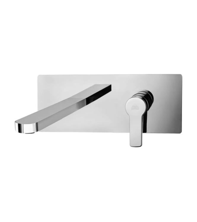 Set miscelatore lavabo bocca 20 cm e bidet con incasso doccia con deviatore cromato - Red di Paffoni
