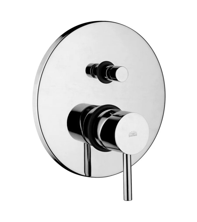 Set miscelatore lavabo prolungato e bidet con incasso doccia con deviatore cromato - Stick di Paffoni