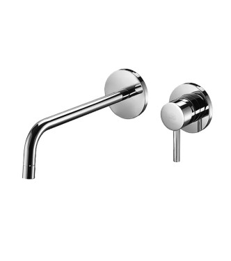 Set miscelatore lavabo Ø 7 cm bocca 17,8 cm con bidet ed incasso doccia monocomando cromato - Stick di Paffoni