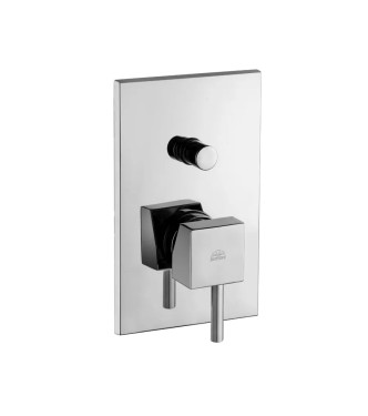 Set miscelatore lavabo e bidet con canna orientabile ed incasso doccia con deviatore e leva asta cromato - Level di Paffoni