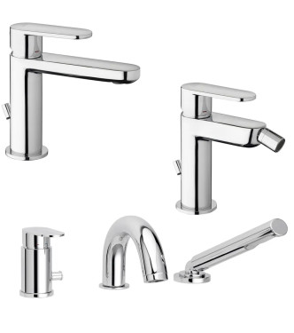Paffoni Candy miscelatori lavabo bidet e miscelatore bordo vasca cromati