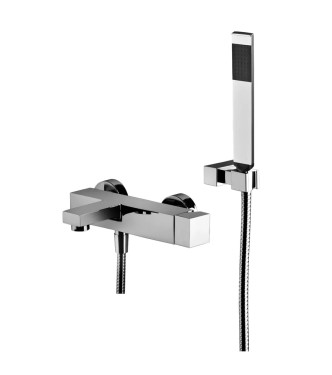 Set miscelatore lavabo 7x7 cm bocca 15 cm con bidet e esterno vasca cromato - Elle di Paffoni