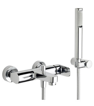 Set miscelatore lavabo e bidet con esterno vasca cromato - Candy di Paffoni
