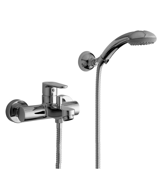Set miscelatore lavabo prolungato e bidet con esterno vasca cromato - Green di Paffoni