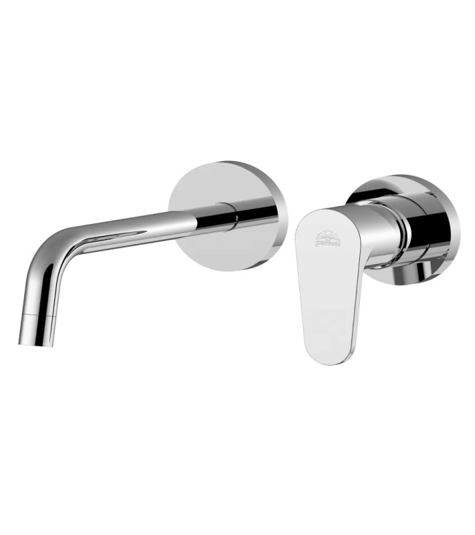 Set miscelatore lavabo con bocca 17,8 cm e bidet con esterno vasca cromato - Green di Paffoni