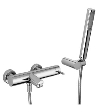 Set miscelatore lavabo bocca 24,8 cm con bidet ed esterno vasca cromato - Stick di Paffoni