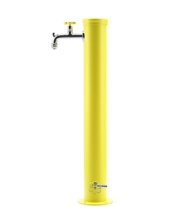 FONTANA CON GHIERA IN TINTA 2 RUBINETTO GIALLO