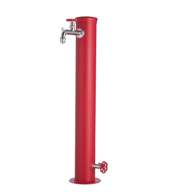 FONTANA CON GHIERA IN TINTA 2 RUBINETTO ROSSO