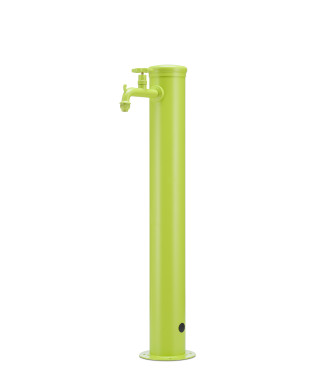 FONTANA CON RUBINETTO TONO SU TONO VERDE ACIDO