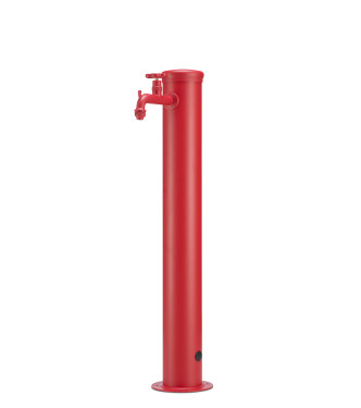 FONTANA CON RUBINETTO TONO SU TONO ROSSO