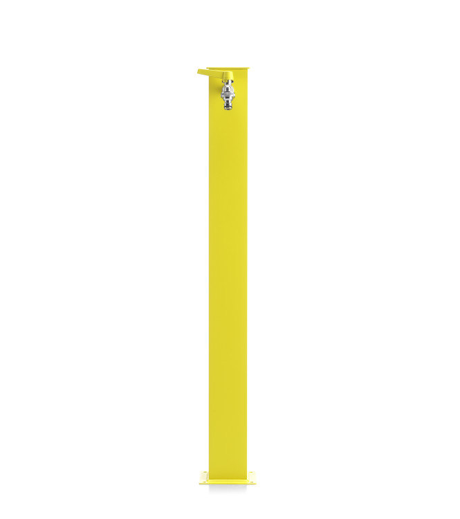 FONTANA ALLUMINIO QUADRATA GIALLO
