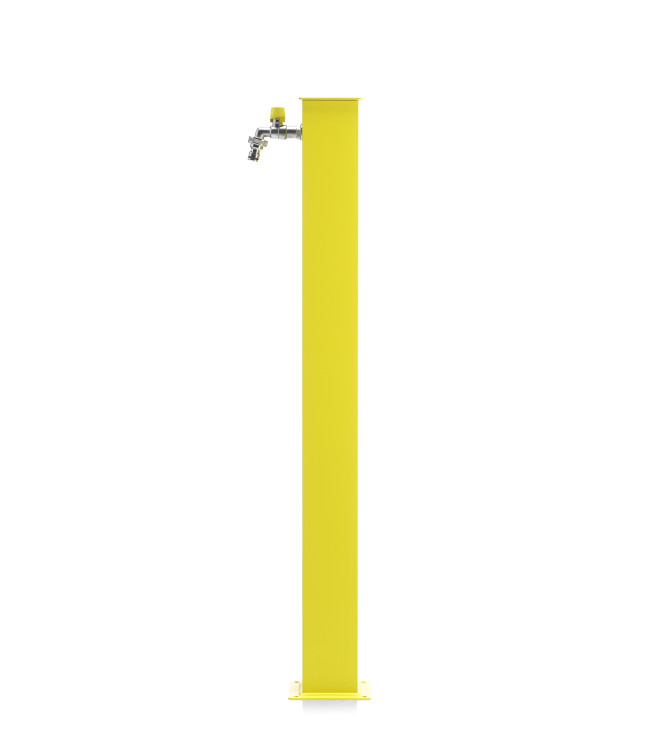 FONTANA ALLUMINIO QUADRATA GIALLO