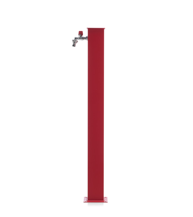 FONTANA ALLUMINIO QUADRATA ROSSO