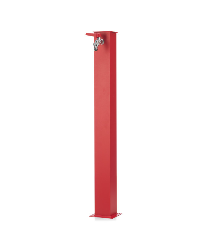 FONTANA ALLUMINIO QUADRATA ROSSO
