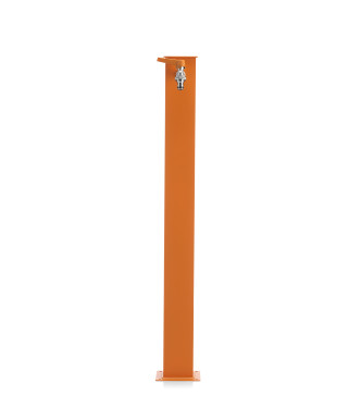 FONTANA ALLUMINIO QUADRATA ARANCIONE