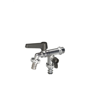 RUBINETTO DOPPIO CON LEVE ANTRACITE