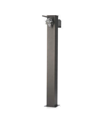 FONTANA ALLUMINIO DOPPIO RUBINETTO + PG ANTRACITE