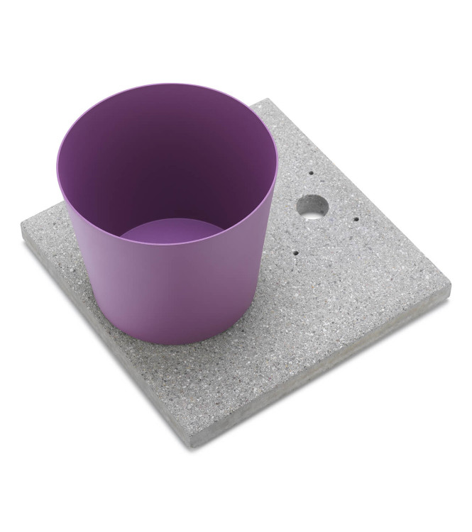 BASE IN GRANIGLIA CON VASCHETTA VIOLA