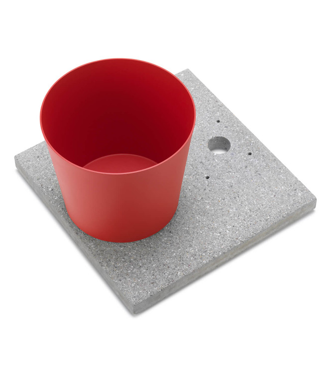 BASE IN GRANIGLIA CON VASCHETTA ROSSO