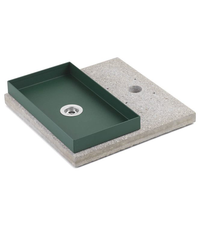 BASE IN GRANIGLIA CON VASCHETTA VERDE