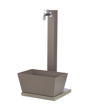 FONTANA CON VASCHETTA RETTANGOLARE TORTORA