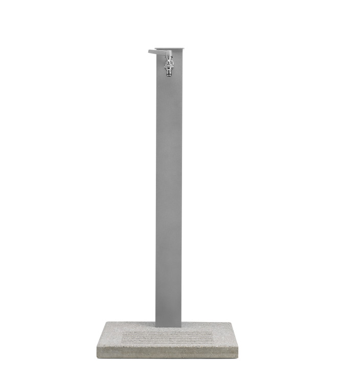 FONTANA CON BASE CEMENTO ALLUMINIO