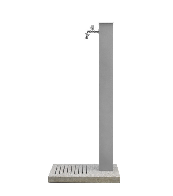 FONTANA CON BASE CEMENTO ALLUMINIO