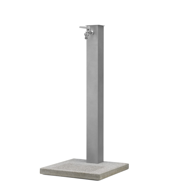 FONTANA CON BASE CEMENTO ALLUMINIO