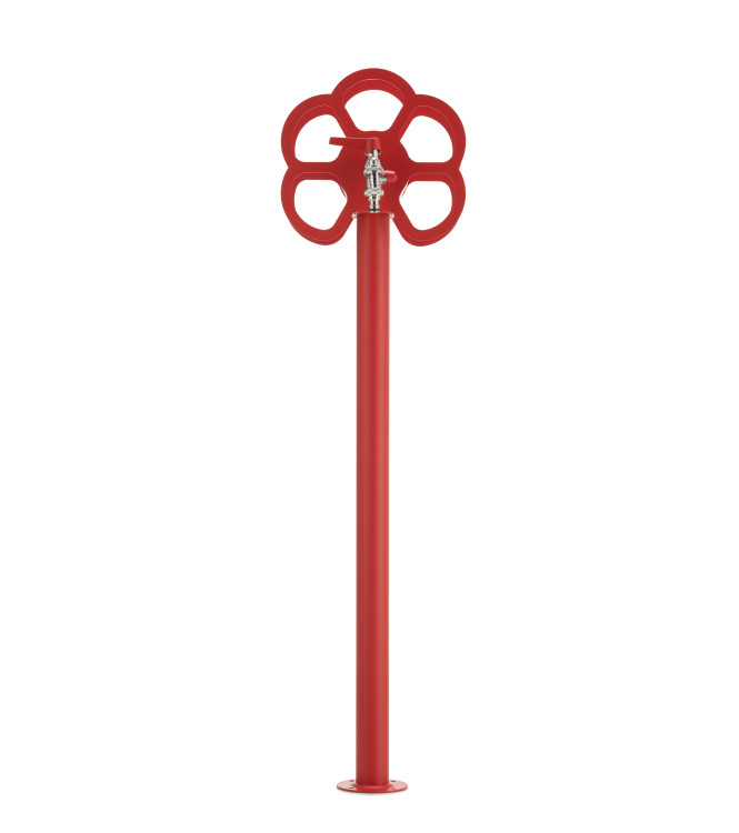 FONTANA CON CON PORTAGOMMA A FIORE ROSSO
