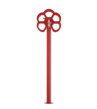 FONTANA CON CON PORTAGOMMA A FIORE ROSSO