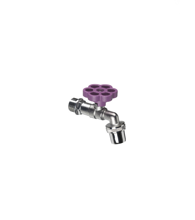 RUBINETTO CON FIORE VIOLA