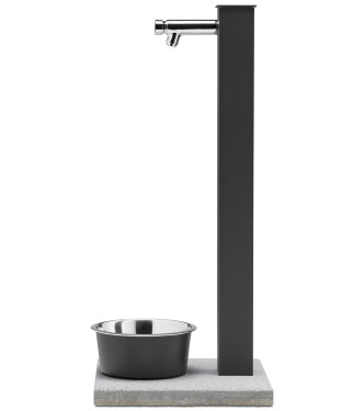 FONTANA PET CON RUBINETTO PULSANTE TEMPORIZZATO ANTRACITE