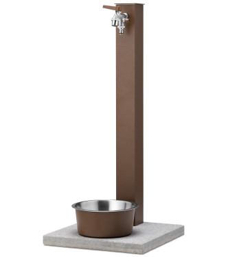 FONTANA PET DOPPIO RUBINETTO RUGGINE