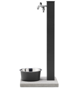 FONTANA PET DOPPIO RUBINETTO ANTRACITE