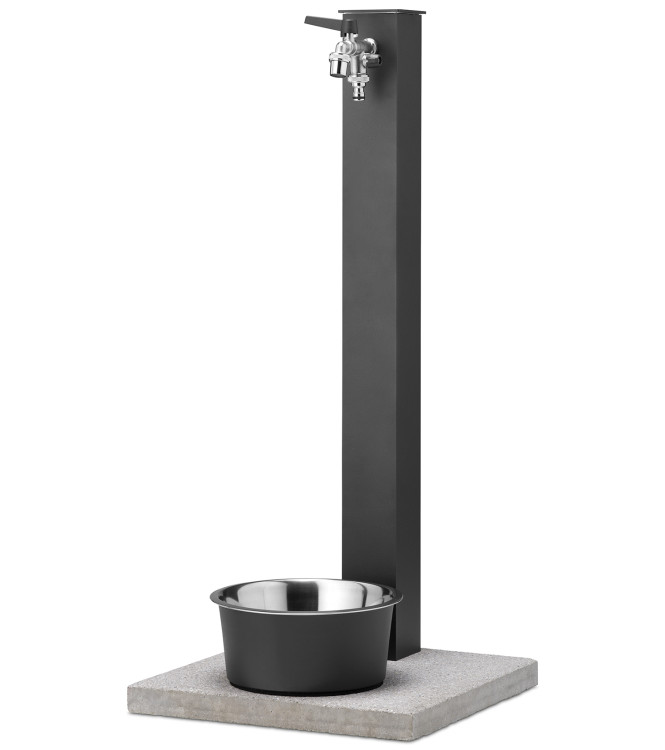 FONTANA PET DOPPIO RUBINETTO ANTRACITE