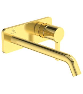 Ideal Standard Joy concealed washbasin mixer with 220 mm Soft Edge spout - Brushed Gold