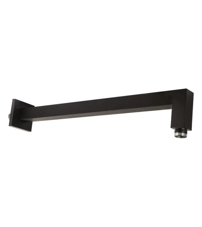 Braccio doccia quadro 40 cm nero opaco - Paffoni