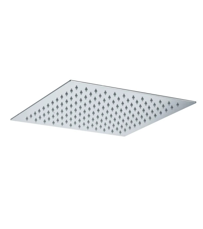 Soffione quadrato anticalcare 30 x 30 cm in metallo cromato - Zanzibar di Paffoni