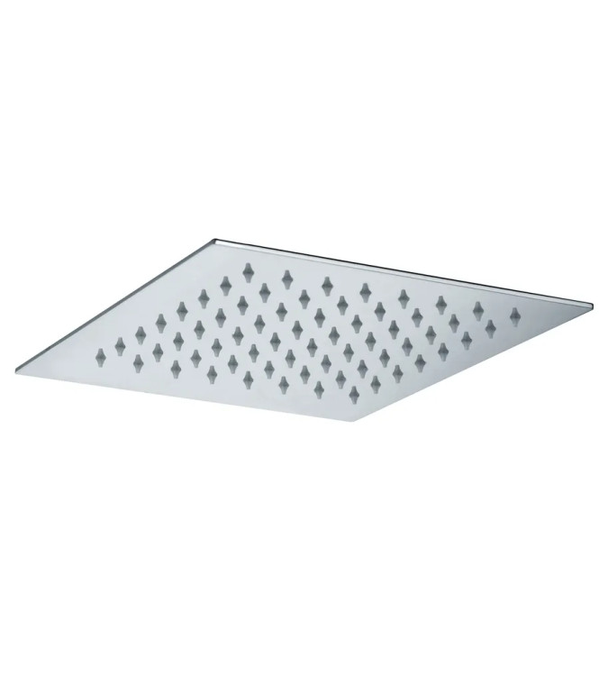 Soffione quadrato anticalcare 20 20 cm in metallo cromato - Hawaii di Paffoni
