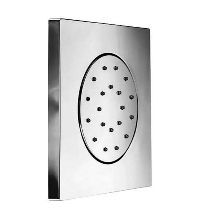 Soffione quadrato con getto orientabile 12,45 x 12,45 cm in abs cromato - Paffoni