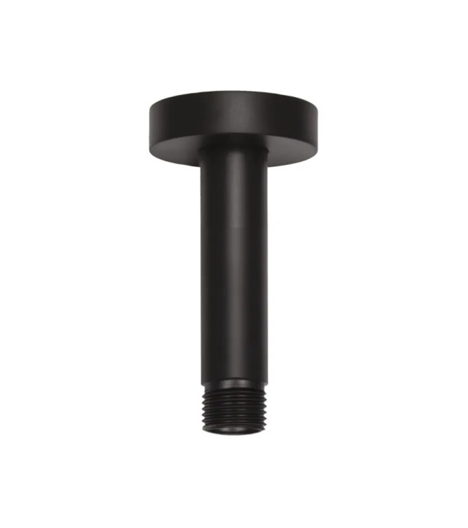 Braccio doccia 12 cm in metallo nero opaco - Paffoni