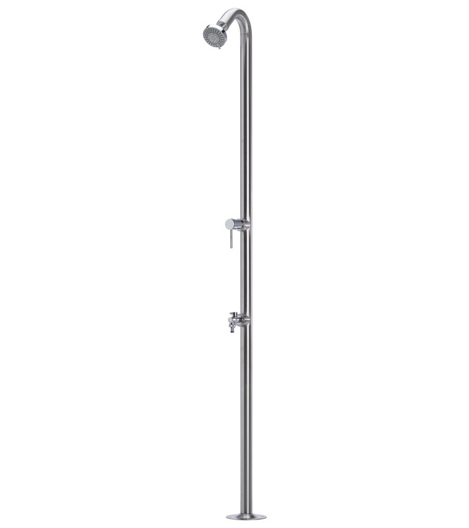 DOCCIA INOX CON MISCELATORE