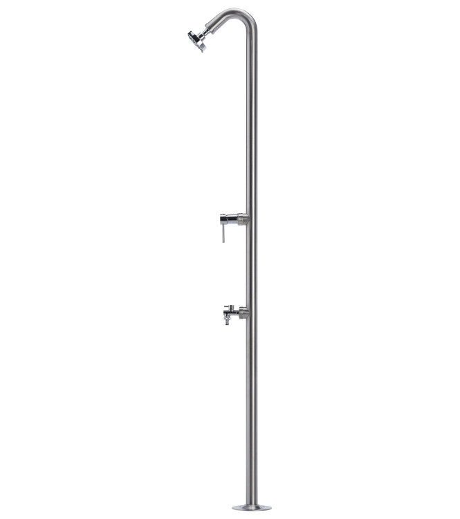 DOCCIA INOX CON MISCELATORE