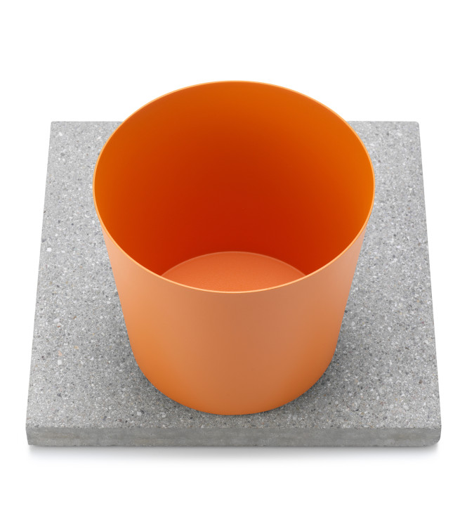 BASE IN GRANIGLIA CON VASCHETTA ARANCIONE BASE IN GRANIGLIA CON VASCHETTA ARANCIONE