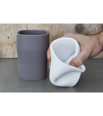 CURVY BICCHIERE GRIGIO OMBRA